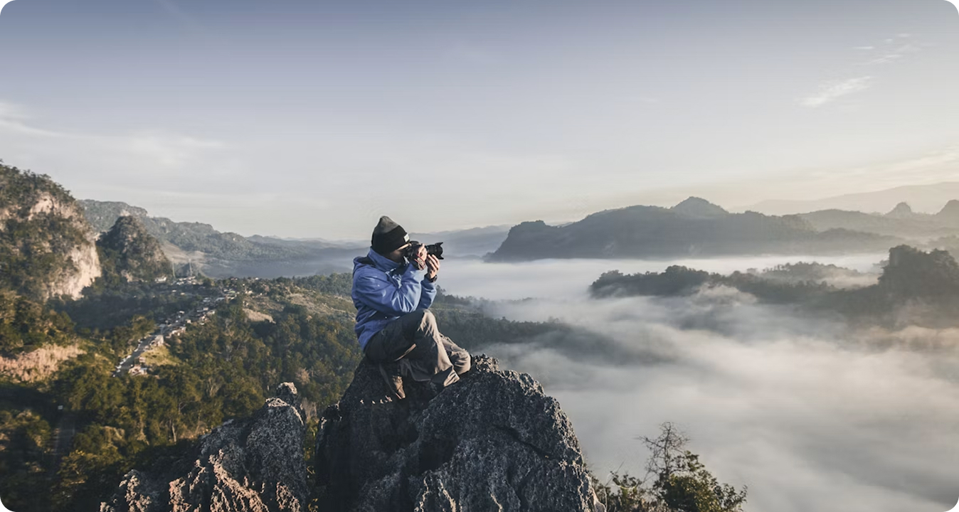 Фотограф в горах